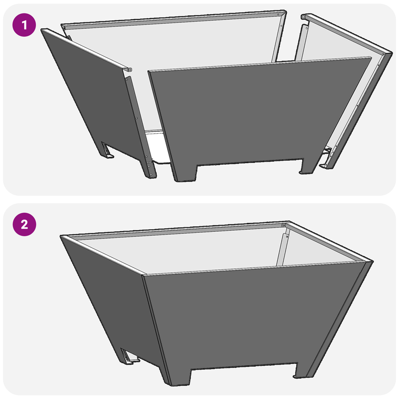 Casa si Gradina - Termice - Sobe, Seminee si accesorii - Seminee - Vatra de foc, negru, patrata, 60x60x30 cm, otel - Infinity.ro