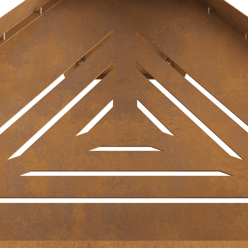 Casa si Gradina - Termice - Sobe, Seminee si accesorii - Seminee - Vatra de foc cu horn, 50x43x52 cm, otel corten - Infinity.ro