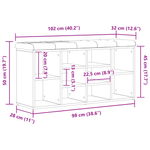 Casa si Gradina - Mobilier - Canapele si coltare - Banchete - Banca de depozitare, stejar negru, 100x30x48 cm, lemn prelucrat - Infinity.ro