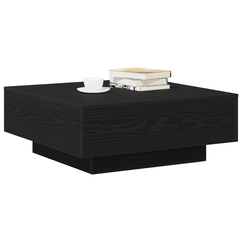 Casa si Gradina - Mobilier - Mese si birouri - Masute de cafea - Masa de cafea  Negru Stejar 80x80x31 cm Lemn compozit - Infinity.ro