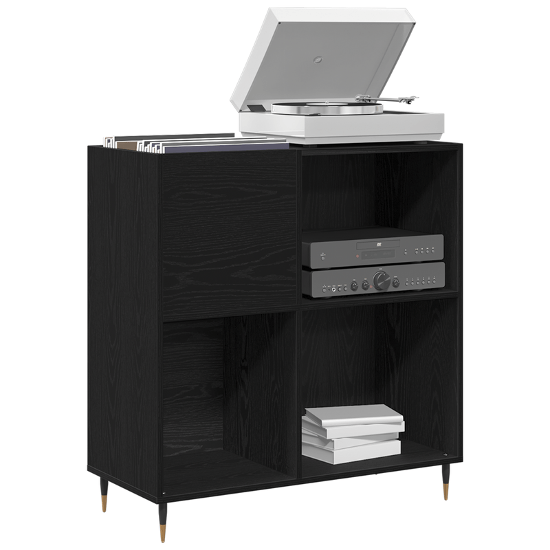 Casa si Gradina - Mobilier - Dulapuri si sifoniere - Dulapuri - Dulap pentru discuri, stejar negru 84,5x38x89 cm lemn prelucrat - Infinity.ro