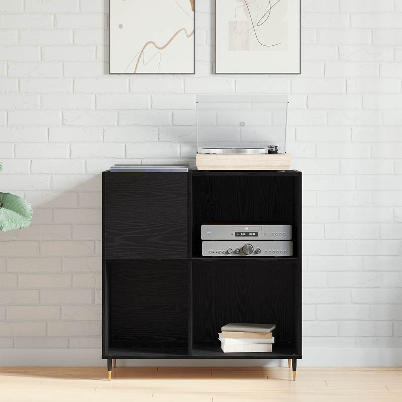 Casa si Gradina - Mobilier - Dulapuri si sifoniere - Dulapuri - Dulap pentru discuri, stejar negru 84,5x38x89 cm lemn prelucrat - Infinity.ro