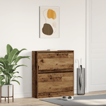 Casa si Gradina - Mobilier - Organizare si depozitare - Organizator incaltaminte - Pantofar cu sertar basculant, lemn vechi, 80x21x87,5 cm - Infinity.ro
