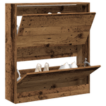 Casa si Gradina - Mobilier - Organizare si depozitare - Organizator incaltaminte - Pantofar cu sertar basculant, lemn vechi, 80x21x87,5 cm - Infinity.ro
