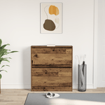 Casa si Gradina - Mobilier - Organizare si depozitare - Organizator incaltaminte - Pantofar cu sertar basculant, lemn vechi, 80x21x87,5 cm - Infinity.ro