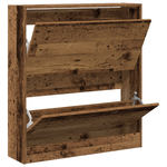 Casa si Gradina - Mobilier - Organizare si depozitare - Organizator incaltaminte - Pantofar cu sertar basculant, lemn vechi, 80x21x87,5 cm - Infinity.ro