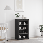 Casa si Gradina - Mobilier - Comode si corpuri - Comode - Dulap cu lumini LED, stejar negru, 60,5x37x100 cm - Infinity.ro