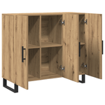 Casa si Gradina - Mobilier - Comode si corpuri - Comode - Dulap cu 3 usi, stejar artizanal, 90x34x80 cm, lemn prelucrat - Infinity.ro