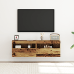 Casa si Gradina - Mobilier - Comode si corpuri - Comode - Dulap TV de perete cu LED, 2 buc., lemn vechi, 60x30x40 cm - Infinity.ro