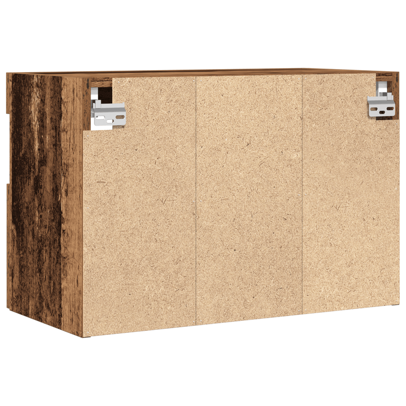 Casa si Gradina - Mobilier - Comode si corpuri - Comode - Dulap TV de perete cu LED, 2 buc., lemn vechi, 60x30x40 cm - Infinity.ro