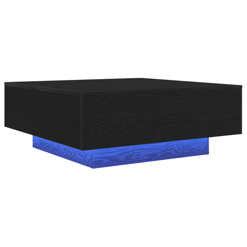 Casa si Gradina - Mobilier - Mese si birouri - Masute de cafea - Masuta de cafea cu LED-uri, stejar negru, 80x80x31 cm - Infinity.ro