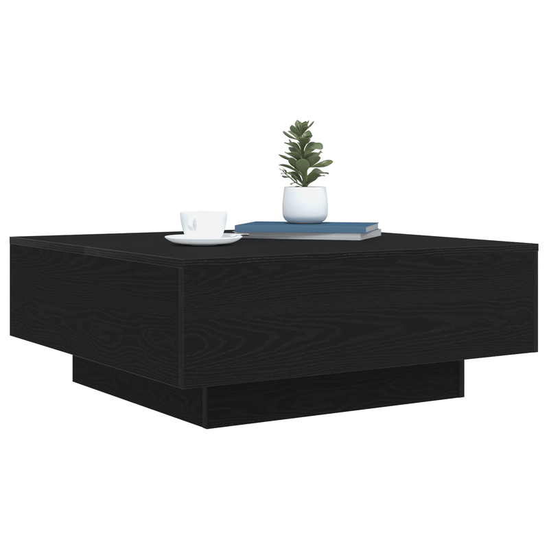 Casa si Gradina - Mobilier - Mese si birouri - Masute de cafea - Masuta de cafea cu LED-uri, stejar negru, 80x80x31 cm - Infinity.ro