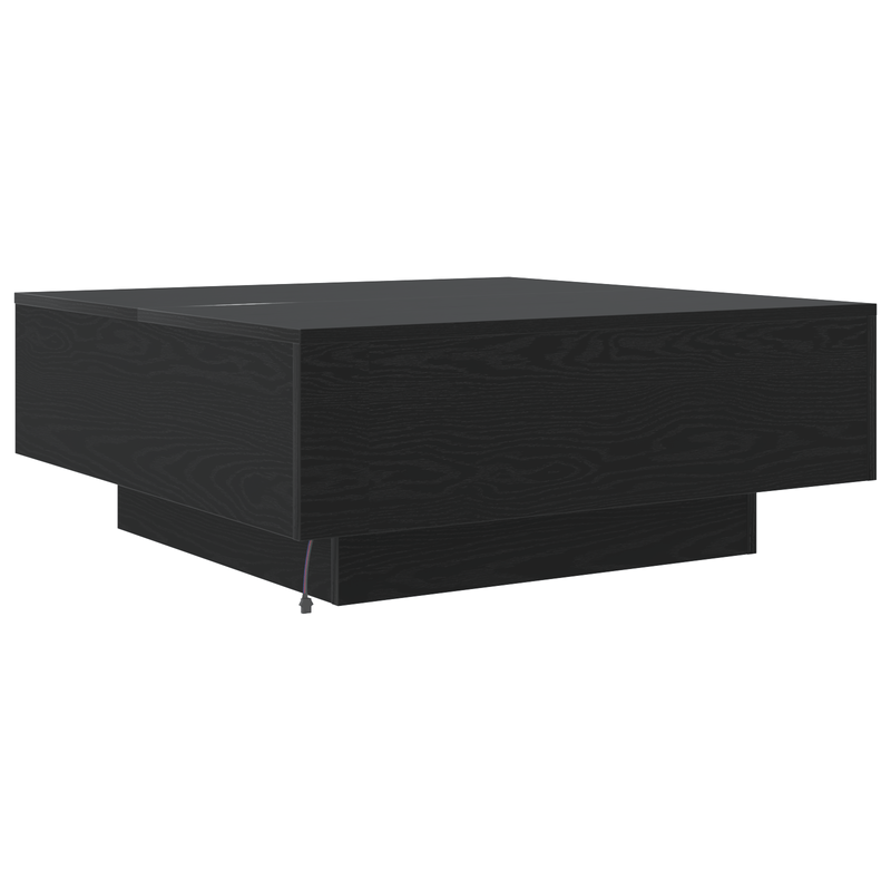 Casa si Gradina - Mobilier - Mese si birouri - Masute de cafea - Masuta de cafea cu LED-uri, stejar negru, 80x80x31 cm - Infinity.ro