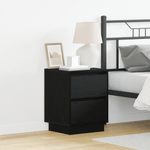 Casa si Gradina - Mobilier - Comode si corpuri - Noptiere - Noptierile cu lumini LED 2 buc negru 39x34.5x50 cm - Infinity.ro