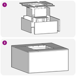 Casa si Gradina - Termice - Sobe, Seminee si accesorii - Seminee - Vatra de foc, negru, patrata, 60x60x30 cm, otel - Infinity.ro