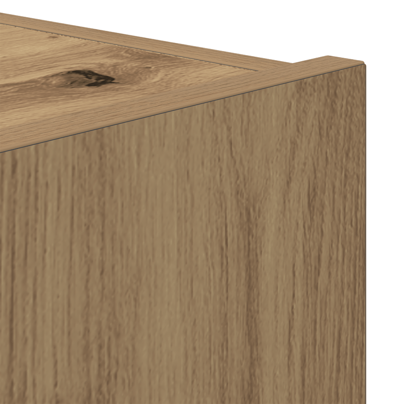 Casa si Gradina - Mobilier - Comode si corpuri - Comode - Dulapuri de perete LED-uri, 2 buc. stejar artizanal 80x35x31 cm - Infinity.ro