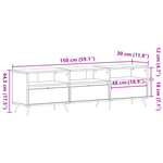 Casa si Gradina - Mobilier - Comode si corpuri - Comode - Dulap TV Artisan Stejar 150x30x44,5 cm Lemn prelucrat - Infinity.ro