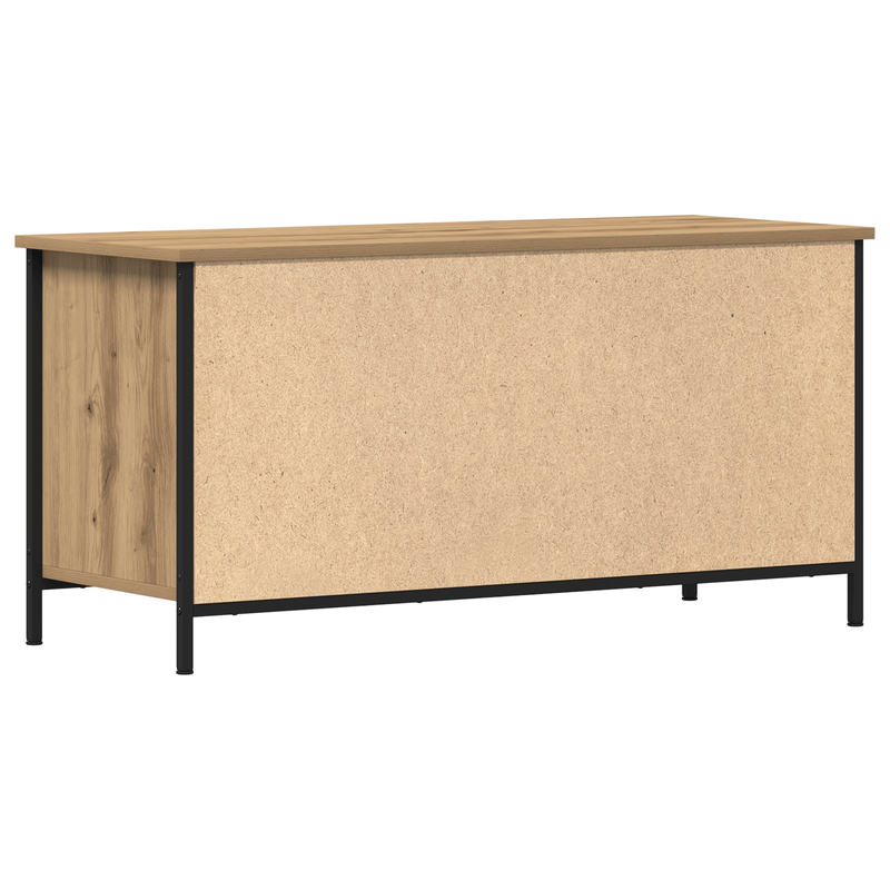 Casa si Gradina - Mobilier - Comode si corpuri - Comode - Dulap TV, stejar artizanal, 100x40x50 cm lemn prelucrat si otel - Infinity.ro