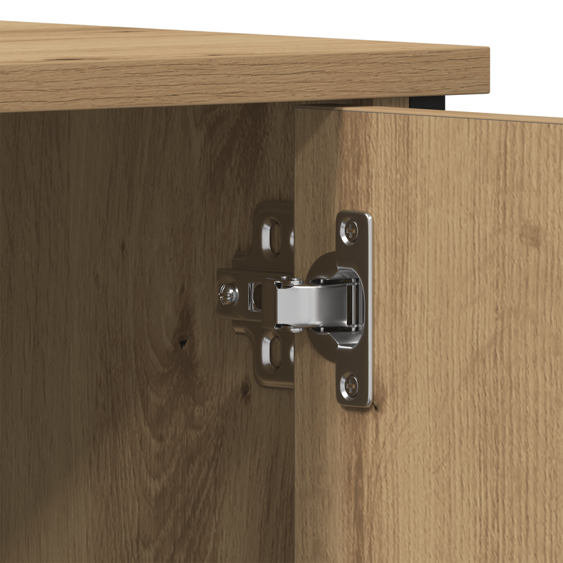 Casa si Gradina - Mobilier - Comode si corpuri - Comode - Dulap TV, stejar artizanal, 100x40x50 cm lemn prelucrat si otel - Infinity.ro