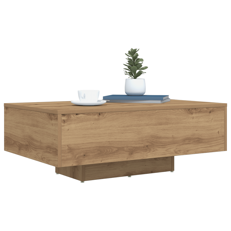 Casa si Gradina - Mobilier - Mese si birouri - Masute de cafea - Masuta de cafea cu LED-uri, stejar artizanal, 85x55x31 cm - Infinity.ro