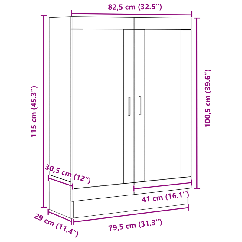 Casa si Gradina - Mobilier - Biblioteci si rafturi - Biblioteci - Biblioteca, stejar negru, 82.5x30.5x115 cm, lemn prelucrat - Infinity.ro