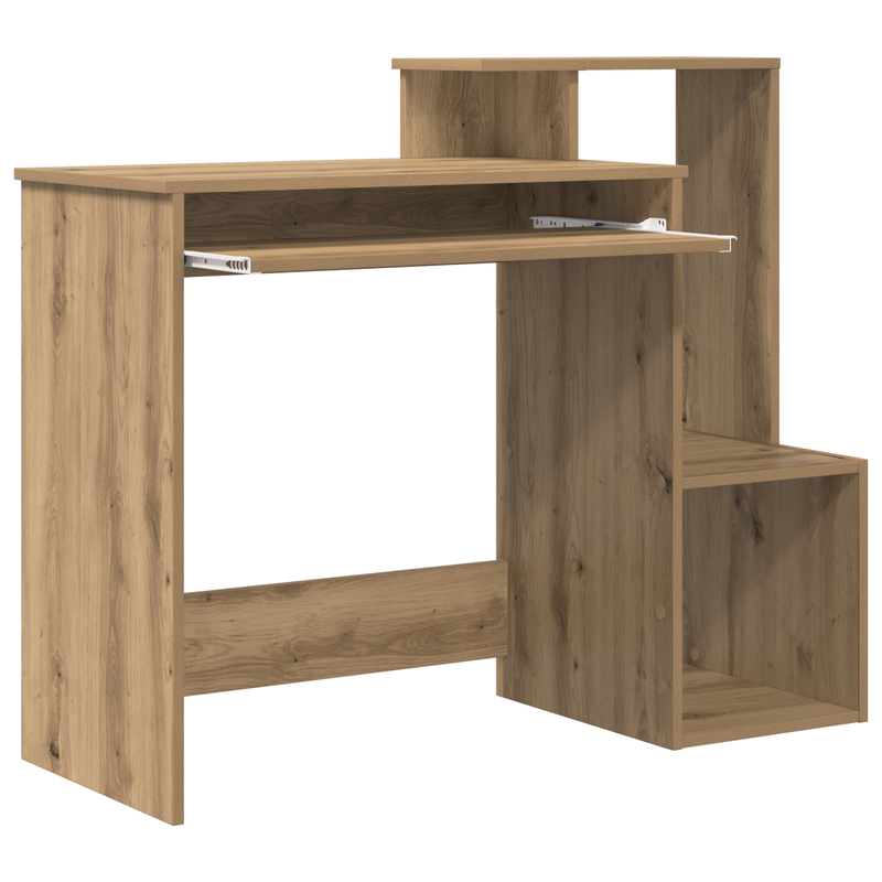 Casa si Gradina - Mobilier - Mese si birouri - Birouri - birou de calculator stejar artizanal placi aglomerate mediu - Infinity.ro