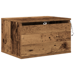 Casa si Gradina - Mobilier - Comode si corpuri - Noptiere - Noptiera cu LED-uri, de perete, lemn vechi, 50x36x30 cm - Infinity.ro