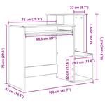 Casa si Gradina - Mobilier - Mese si birouri - Birouri - birou de calculator stejar artizanal placi aglomerate mediu - Infinity.ro