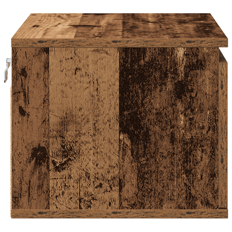 Casa si Gradina - Mobilier - Comode si corpuri - Noptiere - Noptiera cu LED-uri, de perete, lemn vechi, 50x36x30 cm - Infinity.ro