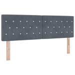 Casa si Gradina - Mobilier - Paturi si accesorii - Accesorii paturi - Tablie de pat cu nasturi gri inchis 160 cm catifea - Infinity.ro