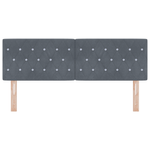 Casa si Gradina - Mobilier - Paturi si accesorii - Accesorii paturi - Tablie de pat cu nasturi gri inchis 160 cm catifea - Infinity.ro