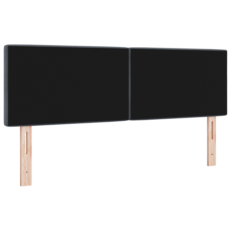 Casa si Gradina - Mobilier - Paturi si accesorii - Accesorii paturi - Tablie de pat cu nasturi gri inchis 160 cm catifea - Infinity.ro