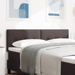 Casa si Gradina - Mobilier - Paturi si accesorii - Accesorii paturi - Tablie de pat cu nasturi maro inchis 160 cm textil - Infinity.ro