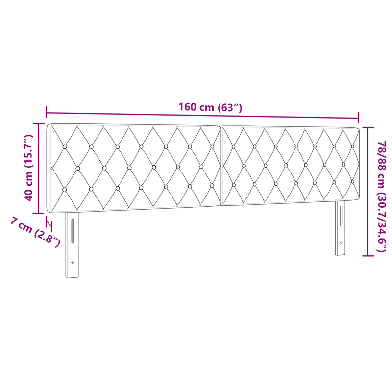Casa si Gradina - Mobilier - Paturi si accesorii - Accesorii paturi - Tablie de pat cu nasturi gri inchis 160 cm catifea - Infinity.ro