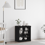 Casa si Gradina - Mobilier - Comode si corpuri - Comode - Dulap cu lumini LED, stejar negru, 60,5x37x67 cm - Infinity.ro