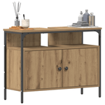 Casa si Gradina - Mobilier - Mobilier baie - Comode baie - Comoda chiuveta de baie, stejar artizanal, 80x30x60 cm, lemn - Infinity.ro