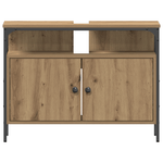 Casa si Gradina - Mobilier - Mobilier baie - Comode baie - Comoda chiuveta de baie, stejar artizanal, 80x30x60 cm, lemn - Infinity.ro