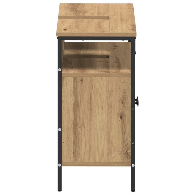 Casa si Gradina - Mobilier - Mobilier baie - Comode baie - Comoda chiuveta de baie, stejar artizanal, 80x30x60 cm, lemn - Infinity.ro