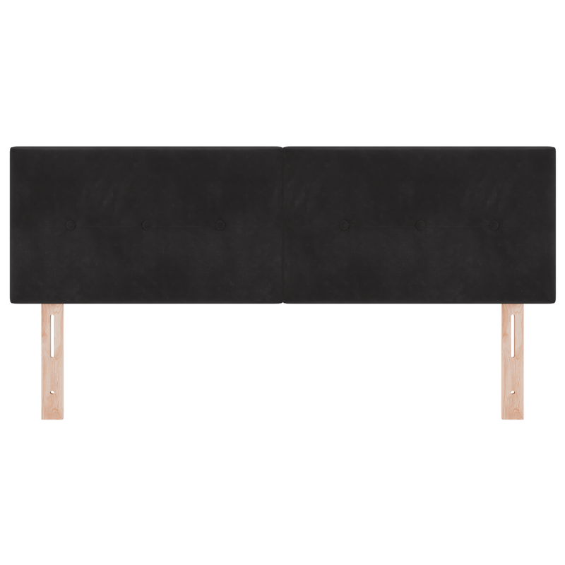 Casa si Gradina - Mobilier - Paturi si accesorii - Accesorii paturi - Tablie de pat cu nasturi negru 160 cm catifea - Infinity.ro
