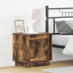 Casa si Gradina - Mobilier - Comode si corpuri - Noptiere - Noptiera cu lumini LED 2 buc Afumat Stejar 44x34,5x45 cm - Infinity.ro