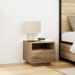 Casa si Gradina - Mobilier - Comode si corpuri - Noptiere - Noptiera cu LED-uri, stejar artizanal, 40x39x37 cm - Infinity.ro