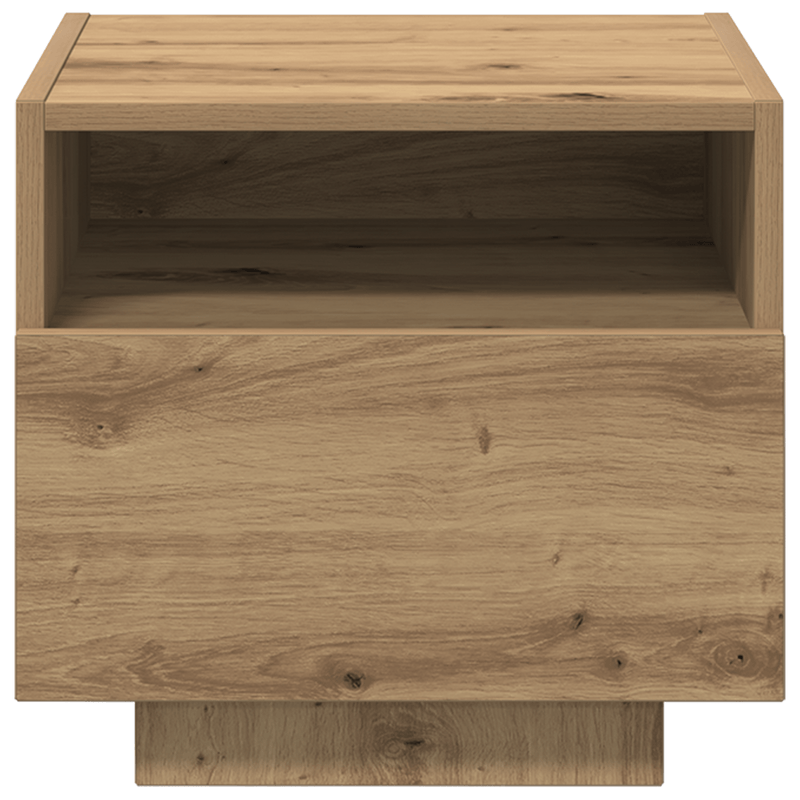 Casa si Gradina - Mobilier - Comode si corpuri - Noptiere - Noptiera cu LED-uri, stejar artizanal, 40x39x37 cm - Infinity.ro