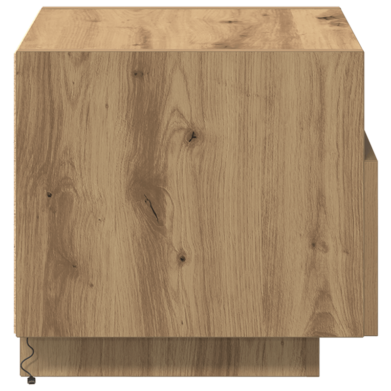 Casa si Gradina - Mobilier - Comode si corpuri - Noptiere - Noptiera cu LED-uri, stejar artizanal, 40x39x37 cm - Infinity.ro