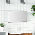 Casa si Gradina - Mobilier - Mobilier baie - Corpuri baie - Dulap de baie cu oglinda si LED, stejar fumuriu, 80x37 cm - Infinity.ro