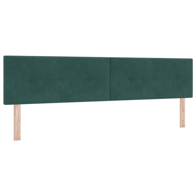 Casa si Gradina - Mobilier - Paturi si accesorii - Accesorii paturi - Tablie de pat cu nasturi verde inchis 200 cm catifea - Infinity.ro