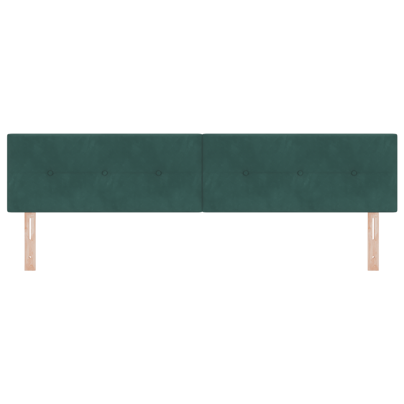 Casa si Gradina - Mobilier - Paturi si accesorii - Accesorii paturi - Tablie de pat cu nasturi verde inchis 200 cm catifea - Infinity.ro
