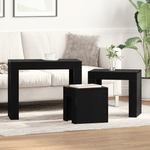 Casa si Gradina - Mobilier - Mese si birouri - Masute de cafea - Set 3 masute de cafea stivuibile, stejar negru, lemn prelucrat - Infinity.ro