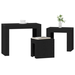 Casa si Gradina - Mobilier - Mese si birouri - Masute de cafea - Set 3 masute de cafea stivuibile, stejar negru, lemn prelucrat - Infinity.ro
