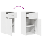 Casa si Gradina - Mobilier - Comode si corpuri - Comode - Cabinet alb de depozitare Alb MDF Compact Solutii depozitare - Infinity.ro