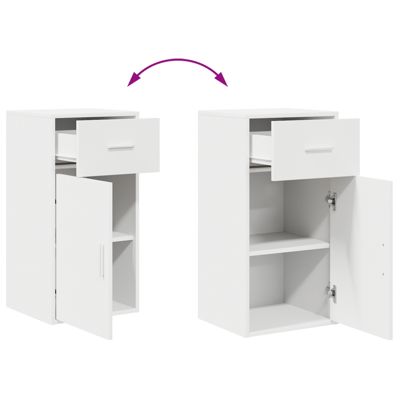 Casa si Gradina - Mobilier - Comode si corpuri - Comode - Cabinet alb de depozitare Alb MDF Compact Solutii depozitare - Infinity.ro